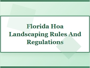 Florida Hoa Landscaping Guidelines for Residents