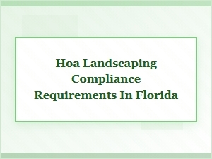 Florida Hoa Landscape Compliance Requirements