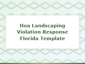 Florida Hoa Landscaping Violation Response Guide