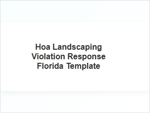Hoa Landscaping Violation Response Template Florida