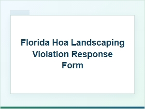 Responding to a Florida Hoa Landscaping Violation