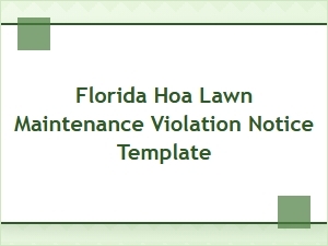 Responding to a Florida Hoa Lawn Maintenance Notice