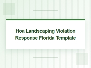 Responding to Florida Hoa Lawn Violations