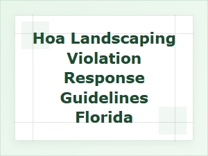 Responding to Florida Hoa Lawn Violation Letters