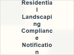Florida Residential Landscaping Compliance Notification Template