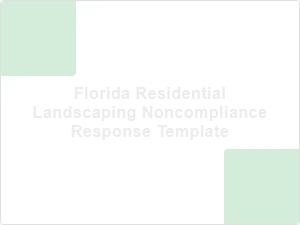 Florida Landscaping Noncompliance Response Template